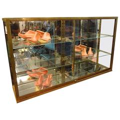 Early 20th Century Glass Display Cabinet Vitrine