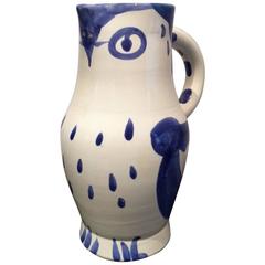 Vintage Picasso Edition Madoura Turned Pitcher "Owl" 1954