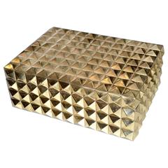 Jewelery Gold Box in Brass Gold Finish