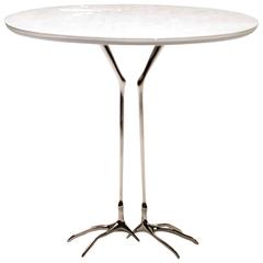 White Gold "Traccia" Table by Meret Oppenheim