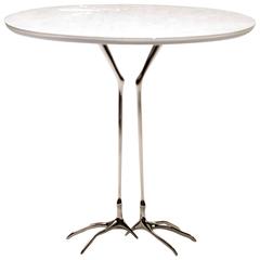 White Gold "Traccia" Table by Meret Oppenheim