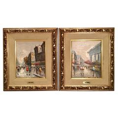 Antonio DeVity Original Oil on Canvas Paintings "Paris Street Scenes"