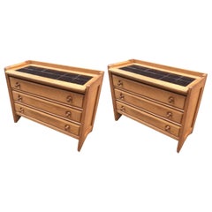 Guillerme et Chambron, Pair of Oak Chests of Drawers, Edition Votre Maison