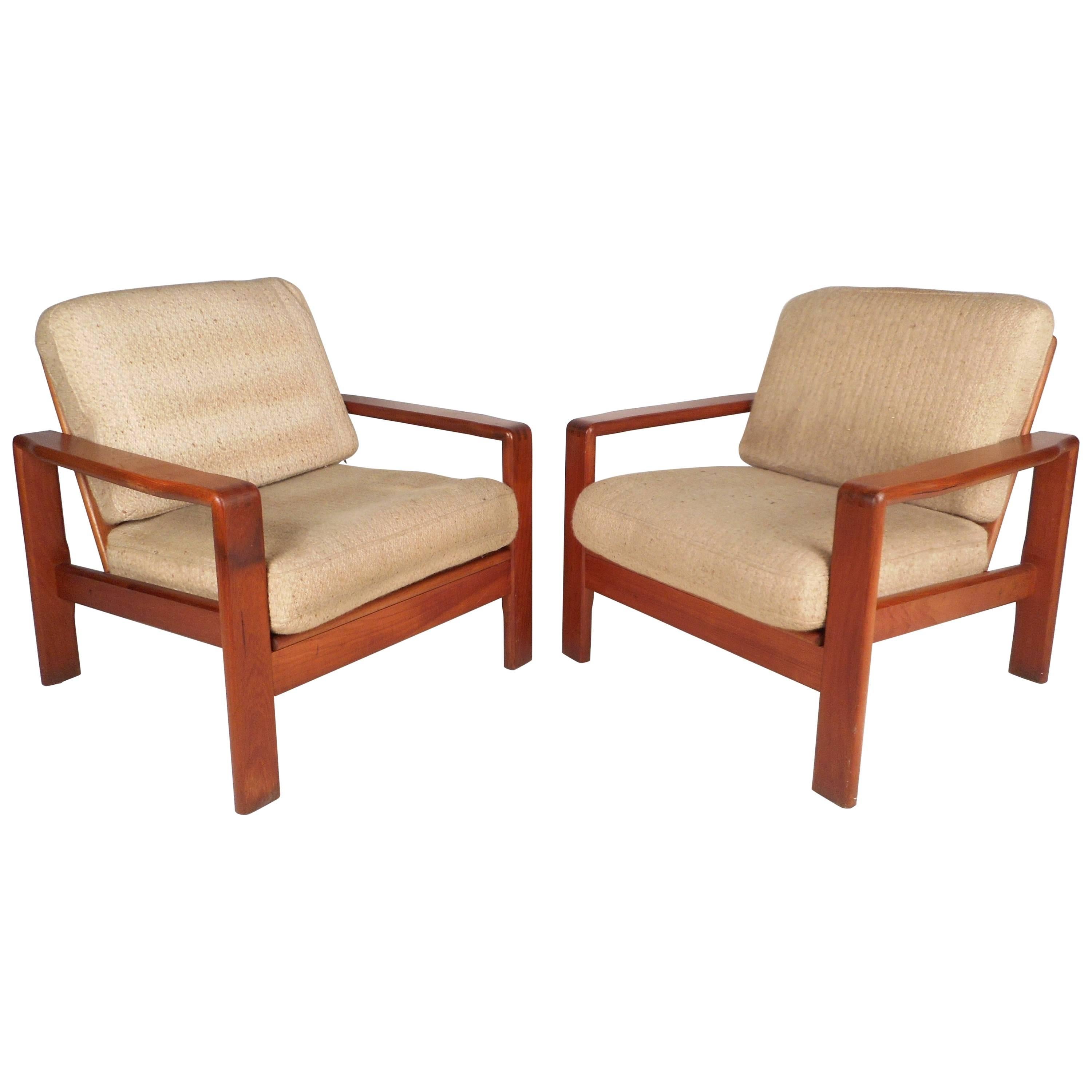 Mid-Century Modern Teak Lounge Chairs