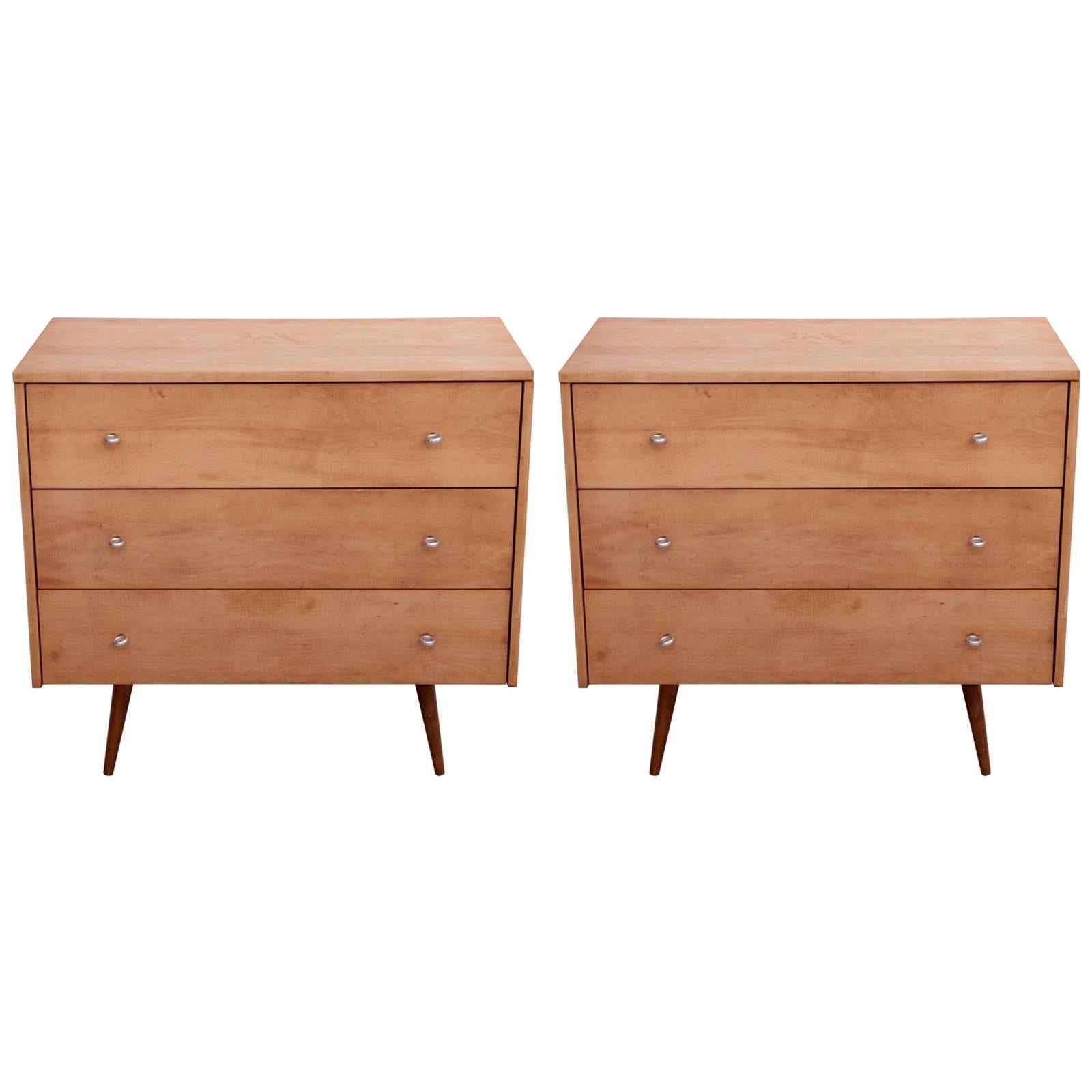 Pair of Paul McCobb Planner Group Chest of Drawers Dresser For Sale