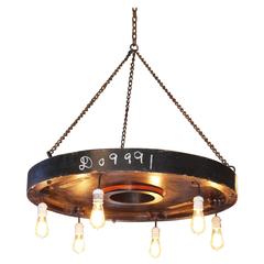 Rustic Chandelier Vintage Industrial Hanging Pendant Lighting Six Edison Bulbs 1