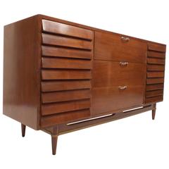 Mid-Century Modern Walnut Dresser by American of Martinsville 11