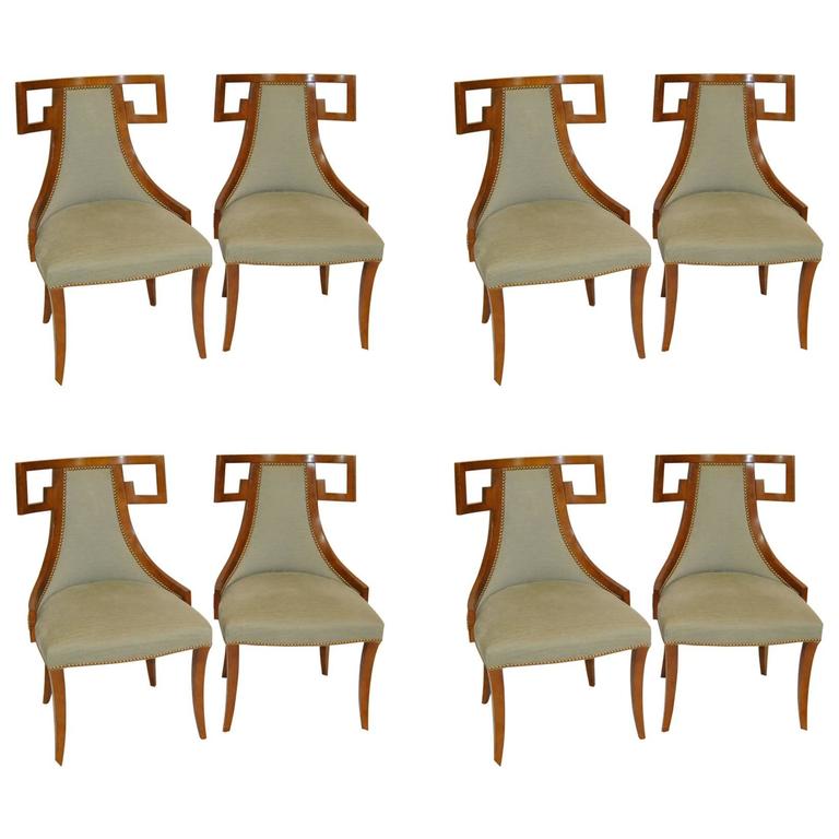 Set Of Eight Thomas Peasant Greek Dining Chairs By Baker Furniture Set Of Eight Thomas Peasant Greek Dining Chairs By Baker Furniture For