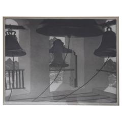 1934 Aquatint Etching by Doel Reed Villa De Santiago Mexico the Bells