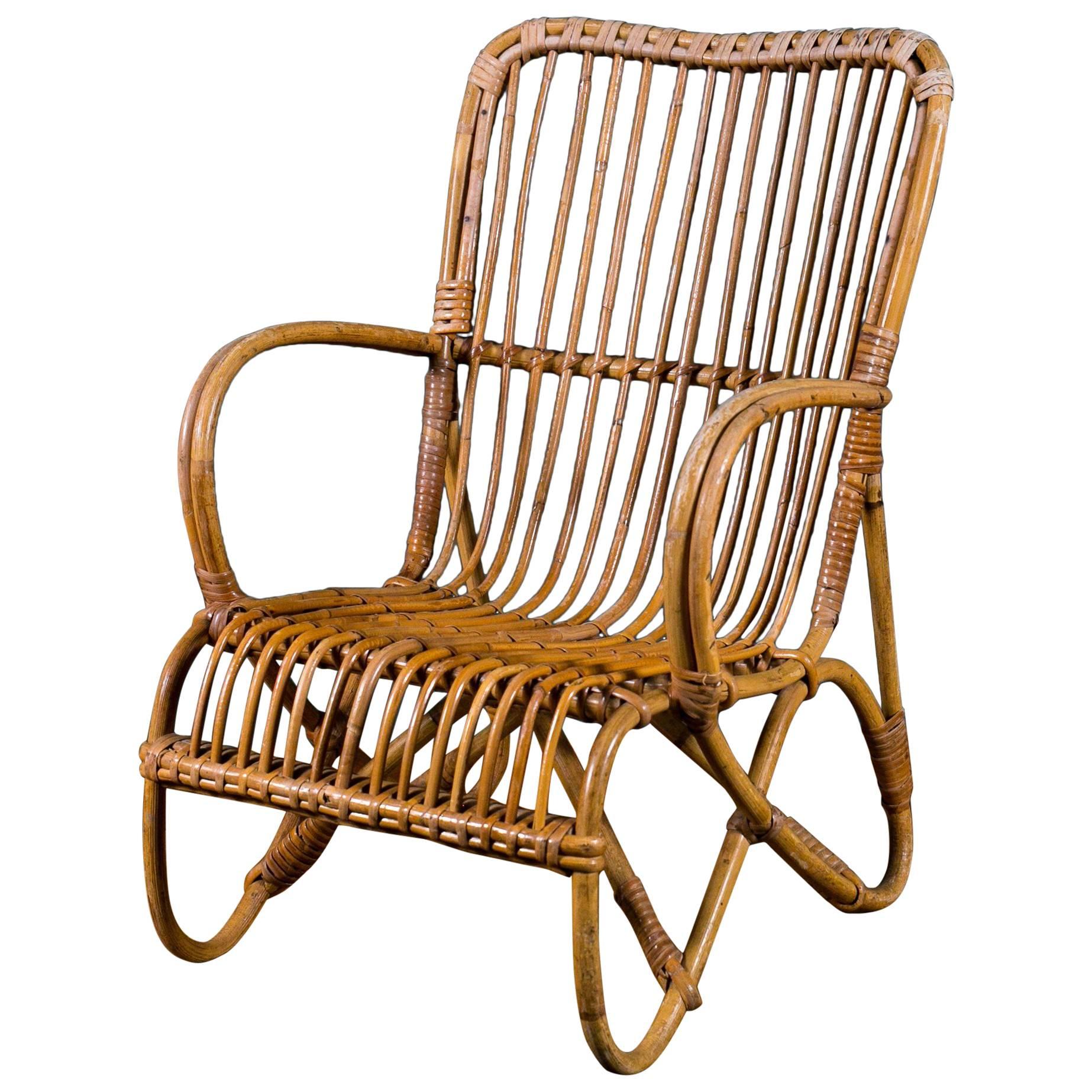 Vintage French Rattan Child's Chair