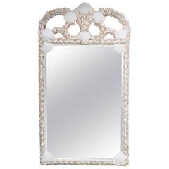 Custom Mirror with Shell-Encrusted Frame 2