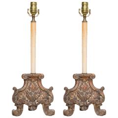 Pair of Italian Architectural Elements as Lamps 11