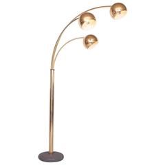 Mid-Century Modern Arc Lamp in Brass from the 1970s