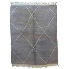 Natural Grey Beni Ouarain Rug 12