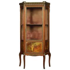 French Vernis Martin Mahogany Display Cabinet in the Louis XV Manner 10