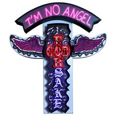 Neon Artwork 'Im No Angel for Gods Sake' by Marcus Bracey
