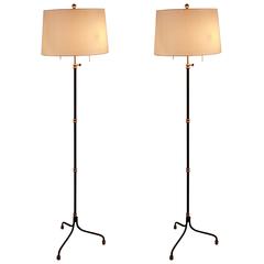 Vintage Pair of French Mid-Century Floor Lamps