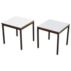 Pair of Florence Knoll T-Angle Side Tables, circa 1950 1