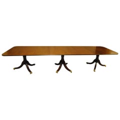 Retro 18th Century Style Mahogany Conference Table by Kittinger - 12 feet