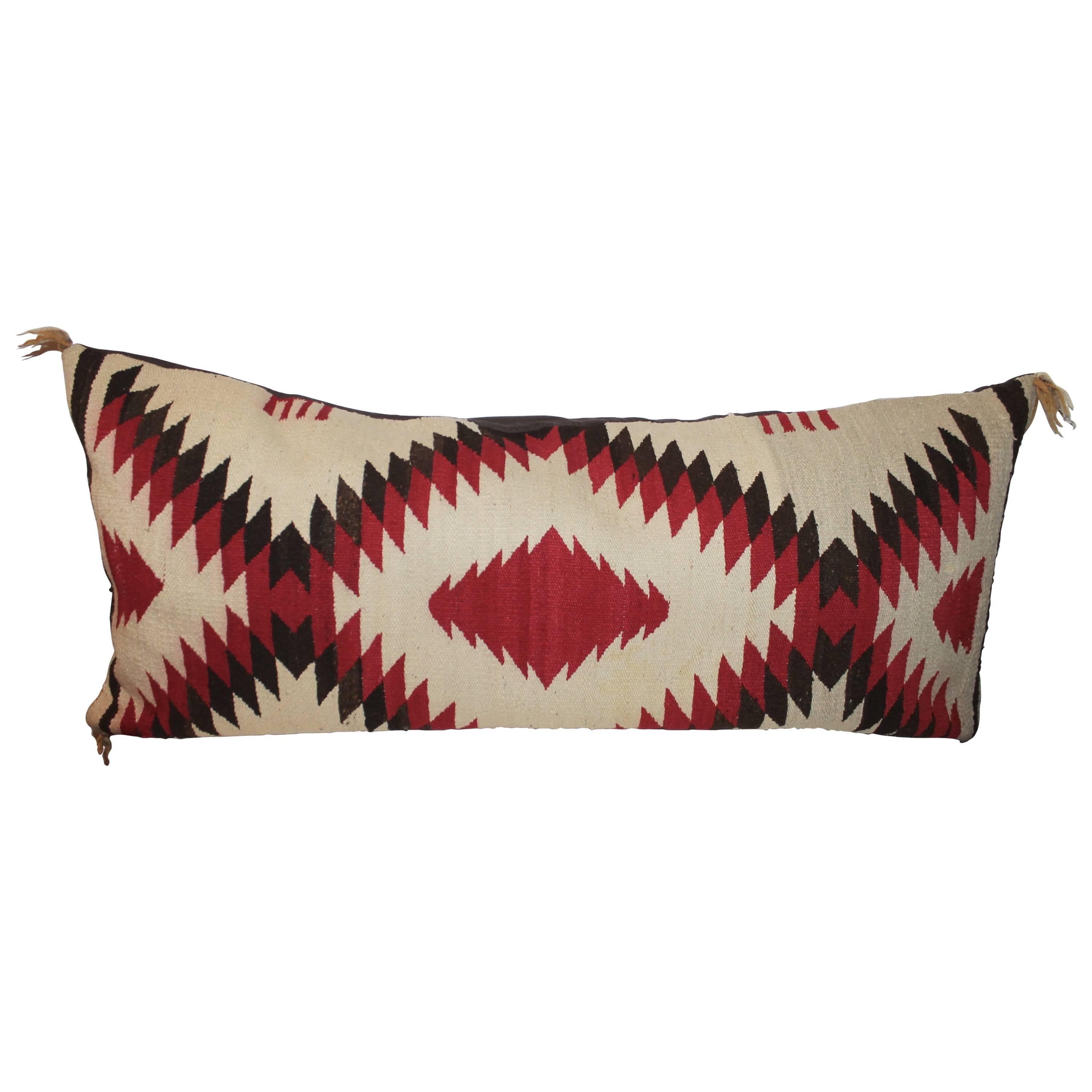 Early Navajo Eye Dazzler Saddle Weaving Pillow