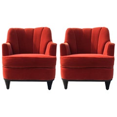 Pair of Lounge Chairs in the Style of Gio Ponti