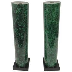 Fornasetti Malachite Columnar Pedestals 9