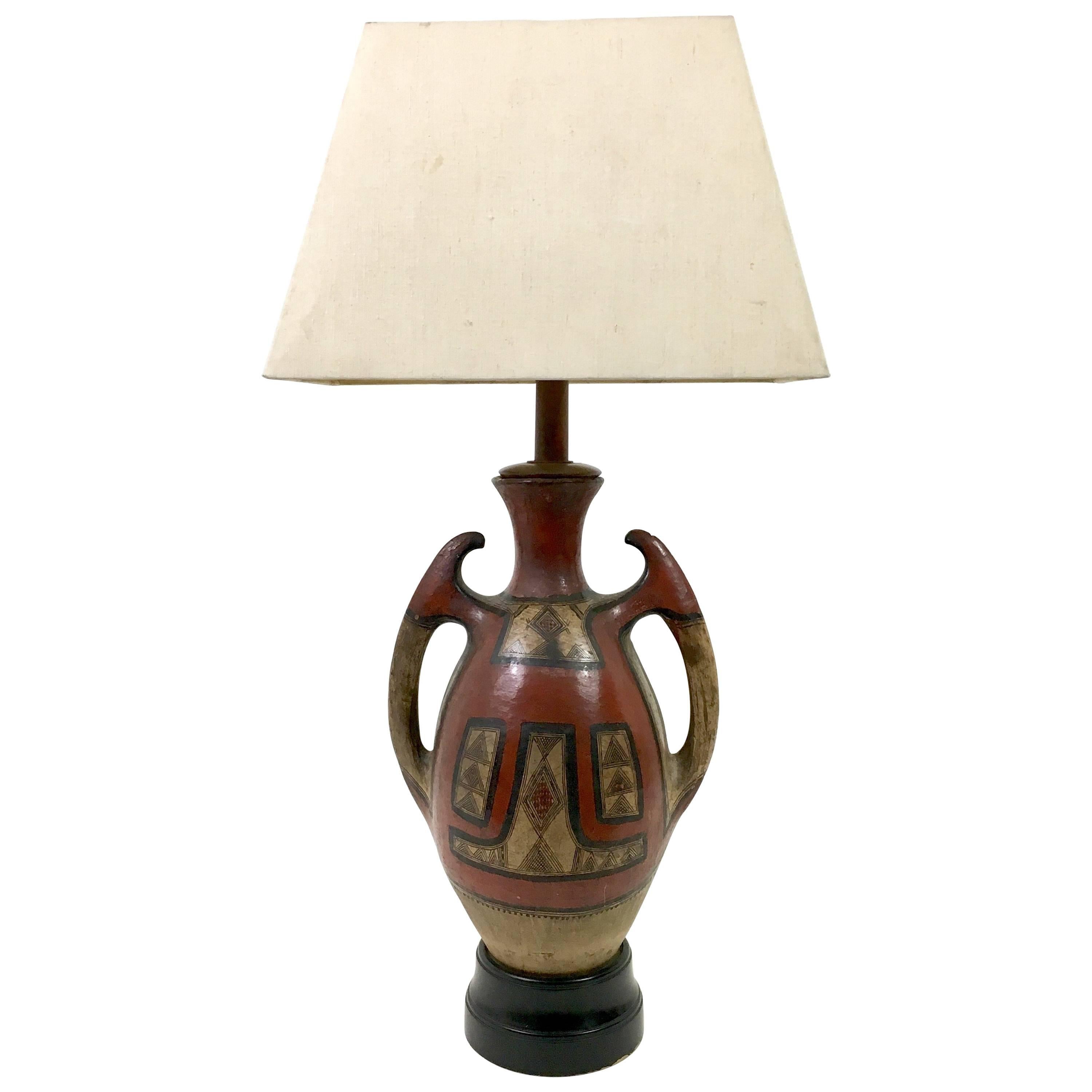 Samuel Marx Indian Pottery Table Lamp For Sale