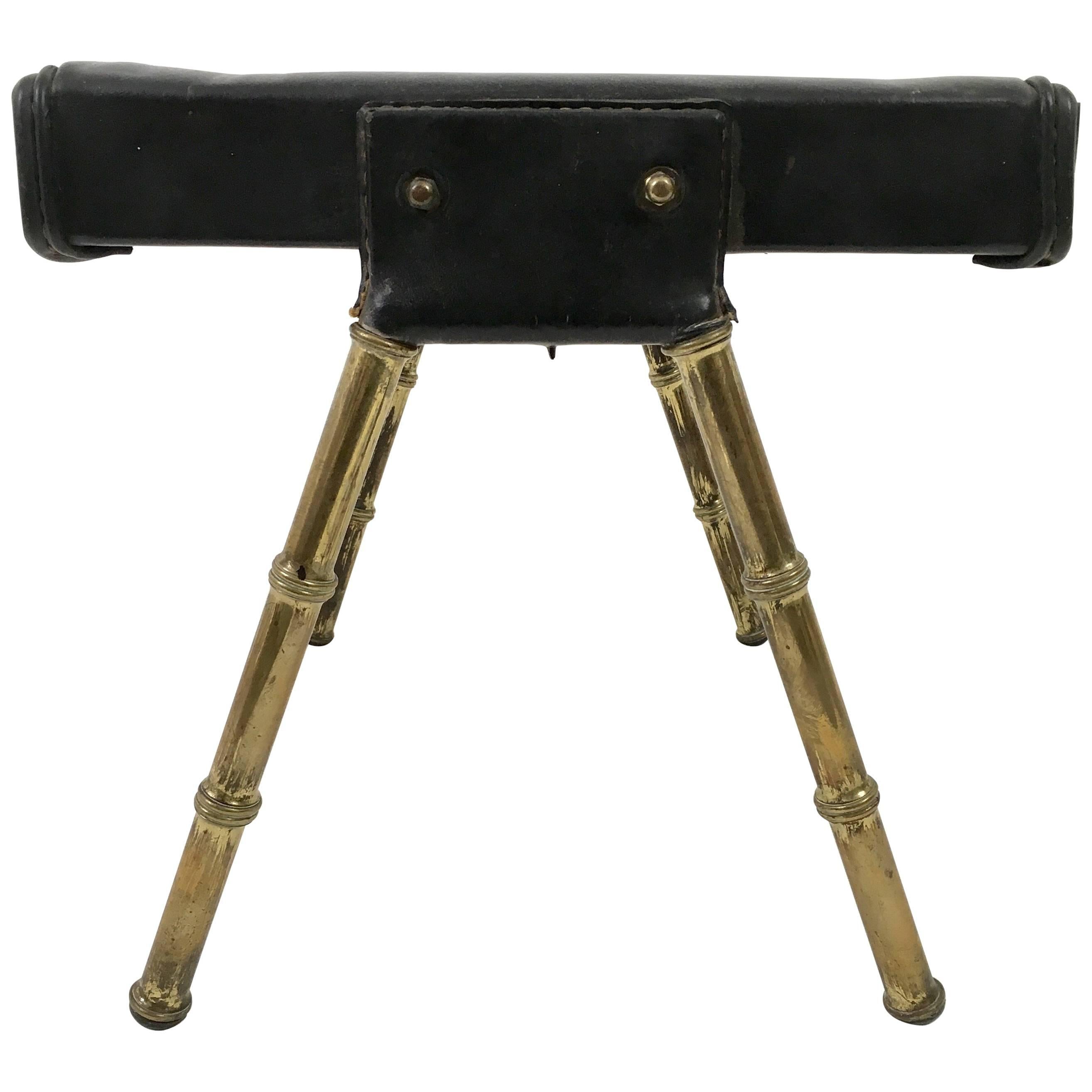 Jacques Adnet Stool For Sale