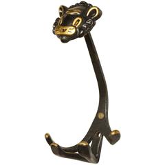 Charming Lion Wall Hook by Walter Bosse