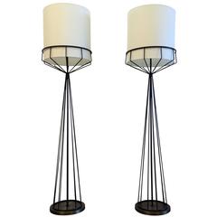 Great Pair of Floor Lamps in the style of Tony Paul