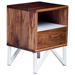 Truss, Modern Walnut and Steel Side Table 5