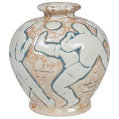 Soccer or European Football Vase by Mougin Freres