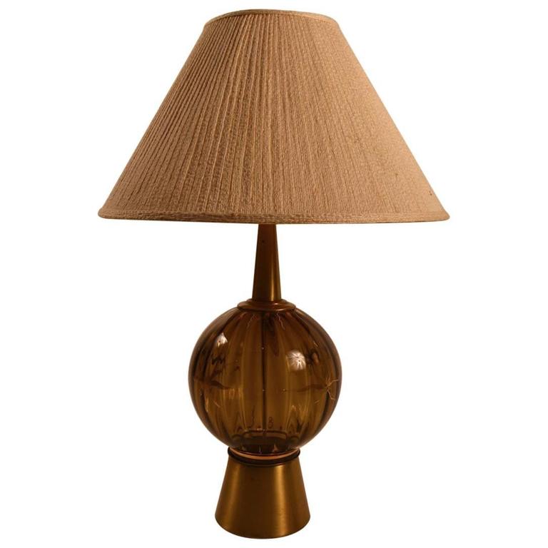 Decorated Glass Ball Lamp For Sale at 1stdibs