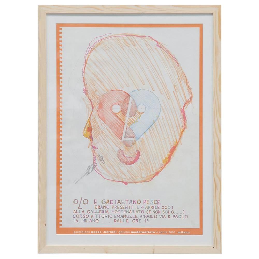 Gaetano Pesce Exhibition Poster Bernini, Italy, 2001 For Sale