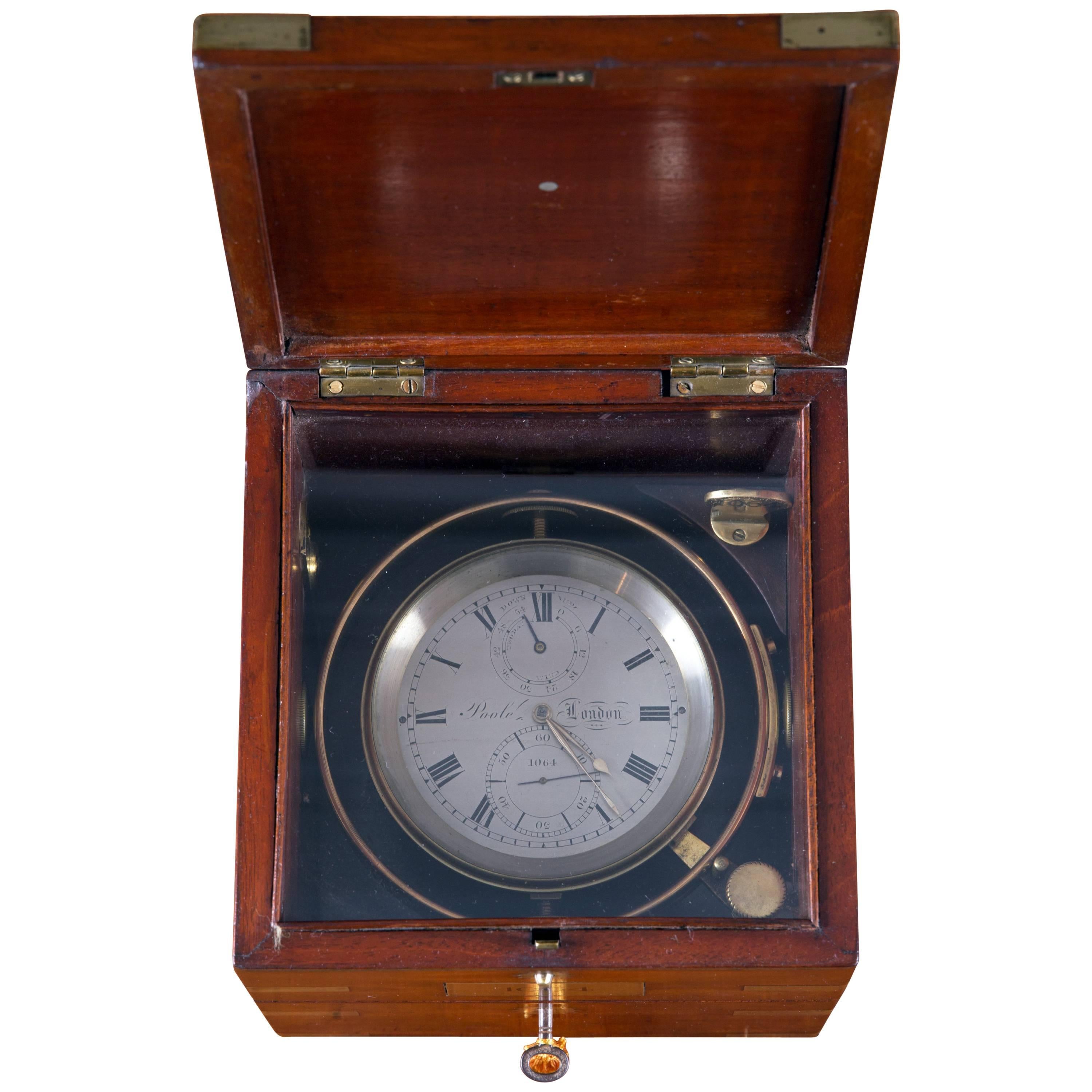 Antique Marine Chronometer by John Poole, London, circa 1846 For Sale