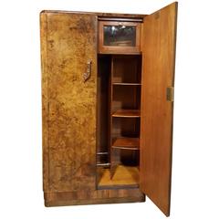 Burl Walnut Fitted Butlers Cabinet by Palatial Furniture