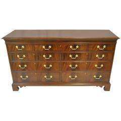 Chippendale Flamed Mahogany Chest by Hickory Chair, James River Plantation