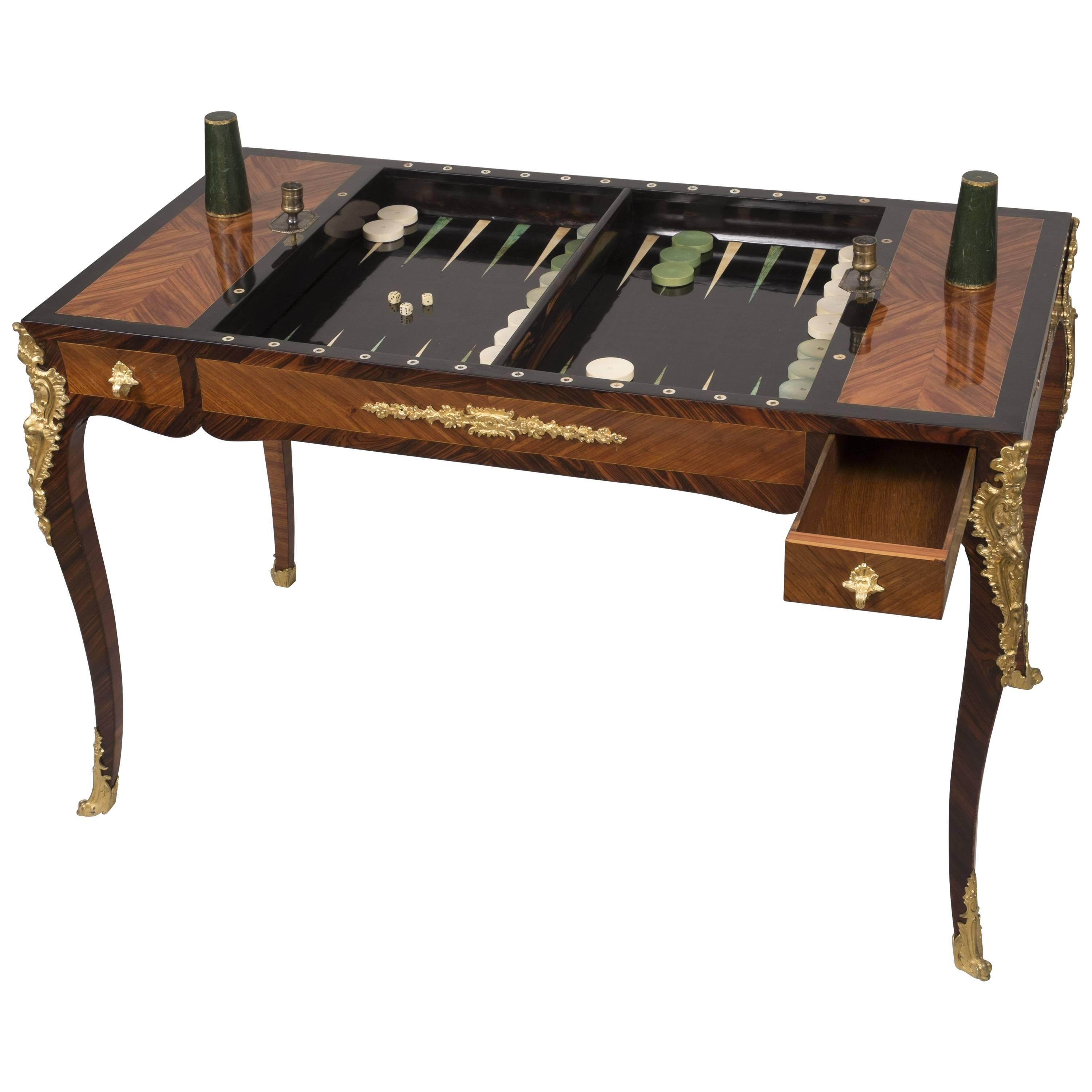 Louis XV Tric Trac Table Stamped by Jean Potarange For Sale