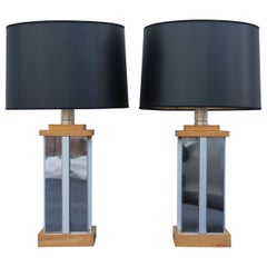 Curtis Jere Style Chrome Table Lamps