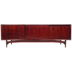 Massive Mid-Century Modern Two-Piece Italian Credenza 3