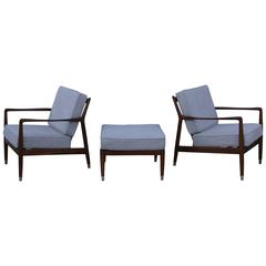 Folke Ohlsson for DUX Lounge Chairs and Ottoman