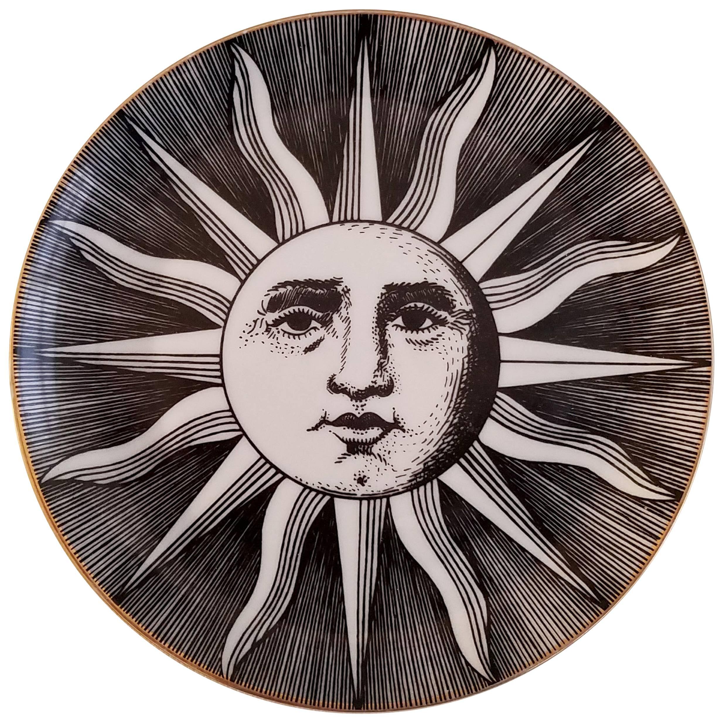 Vintage Piero Forasetti Small Soli E Lune 'Sun and Moon' Plate
