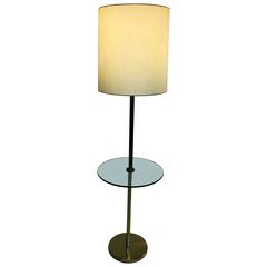 Great Frederick Cooper Brass and Glass Floor Lamp