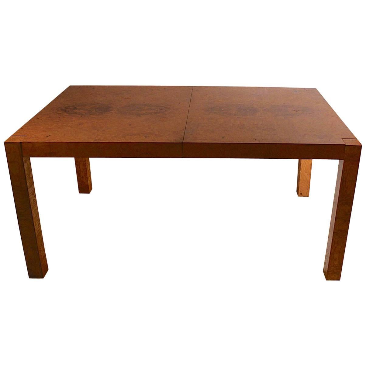 Baughman for Lane Burl Parsons Style Dining Table