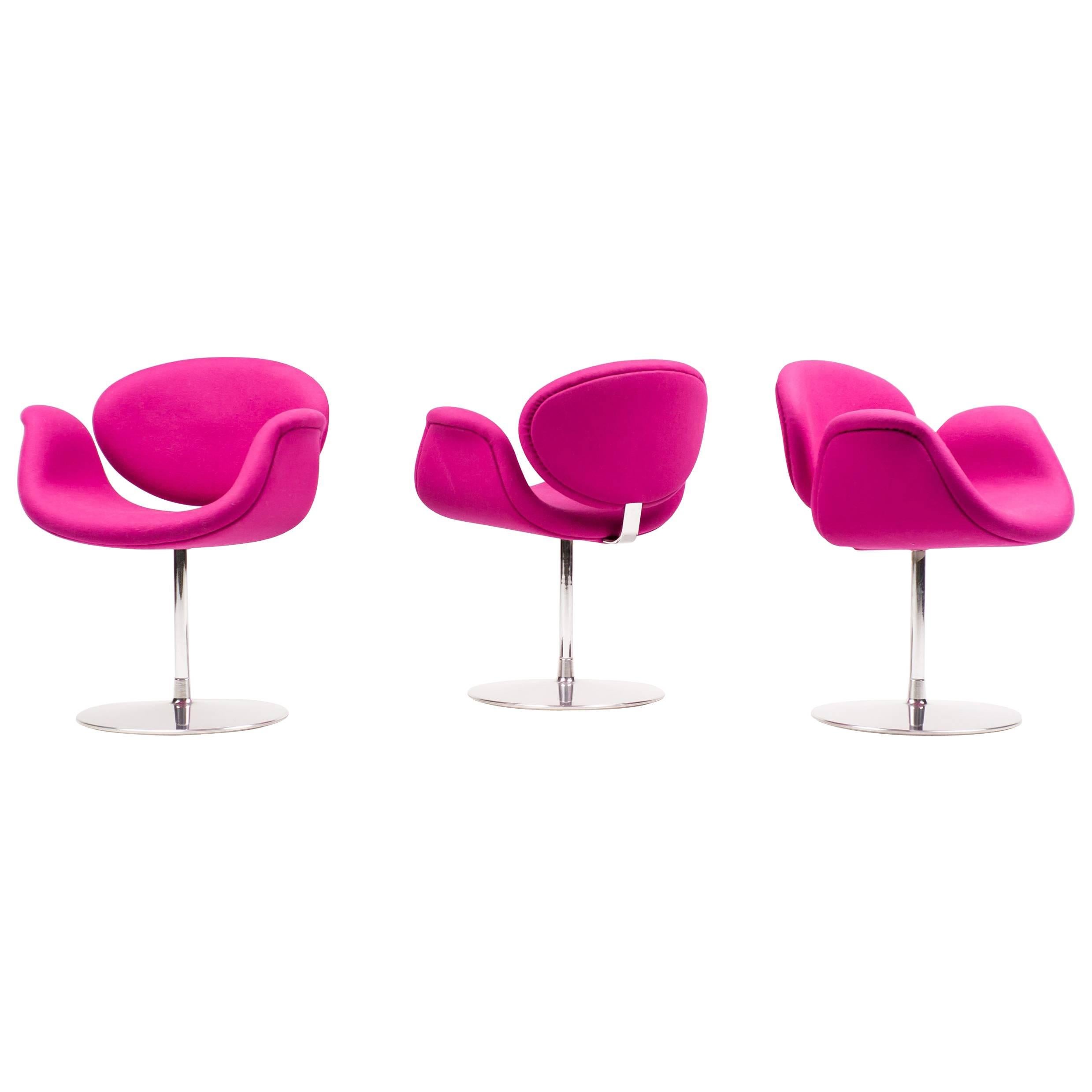 Set of Three Pierre Paulin Little Tulip Chairs