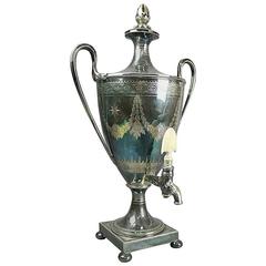 Early 19th Century English Regency Silver Plate Samover/Tea Urn by Elkington