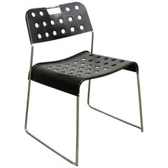 1971, Rodney Kinsman, Set of Five Rare Black Omstak Stacking Chairs 7