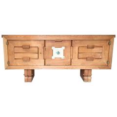 Brutalist Oak Sideboard by Charles Dudouyt, France, circa 1940s 9