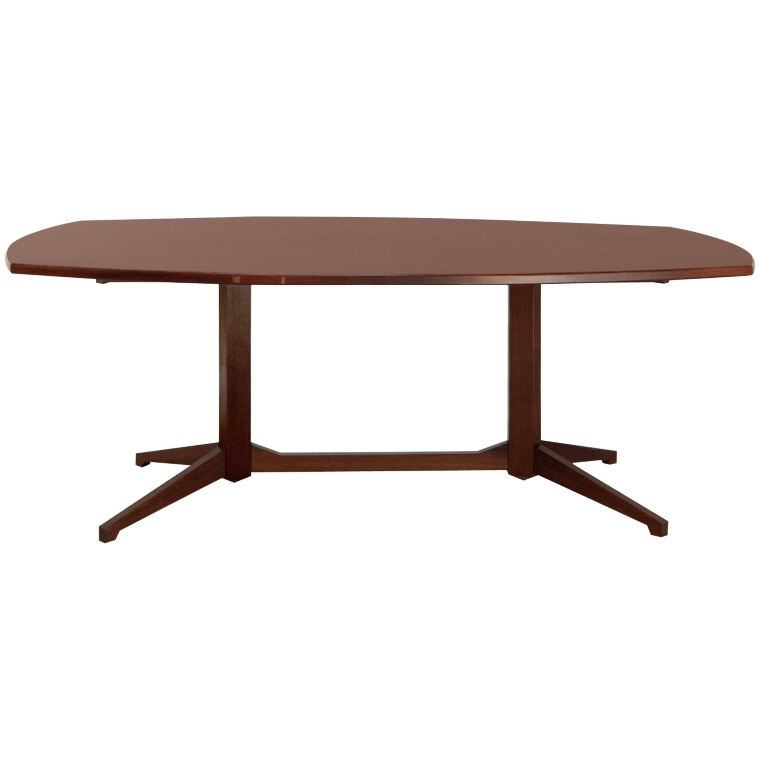 Table italienne Franco Albini en acajou mi-siècle moderne  Modèle TL-22 produit par Poggi