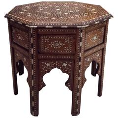 Late 19th Century Octagonal Fruitwood Table, Islamic India